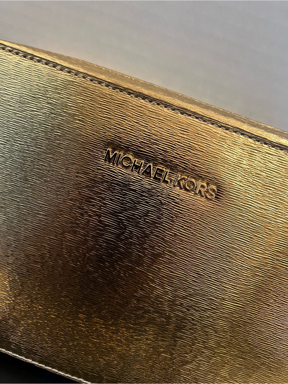 Michael Kors Metallic Gold Crossbody Bag - Picture 2 of 8